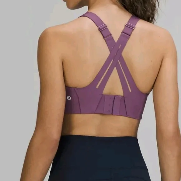 SOLD Lululemon Air Support Bra Womens Size 38C Vintage Plum High Impact Running - Picture 2 of 11